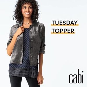 CAbi Crushed Velvet Tuesday Topper Jacket - Style 3730 - Small